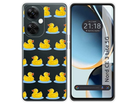 Funda Silicona Transparente para Oneplus Nord CE 3 Lite 5G diseño Pato Dibujos