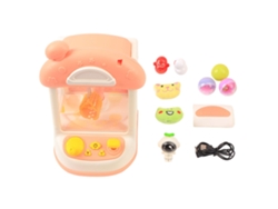 Mini máquina recreativa eléctrica de garras BJ, juguete para niños, atrapa muñecas con luz que respira