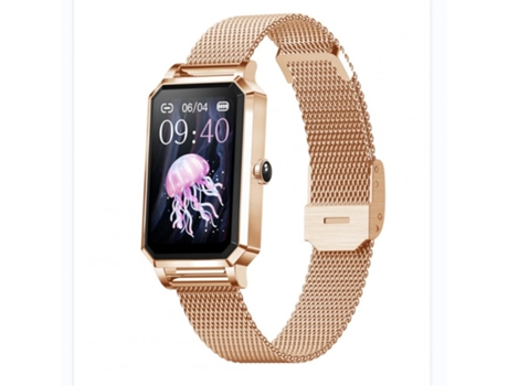 Smartwatch Hembra Nx2 pantalla táctil completa podómetro IP69 impermeable oro rosa