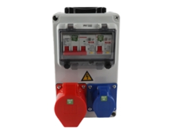 Caja De Conexiones Eléctrica Portátil Resistente A Golpes Para Disyuntores Industriales En Obras De Construcción.