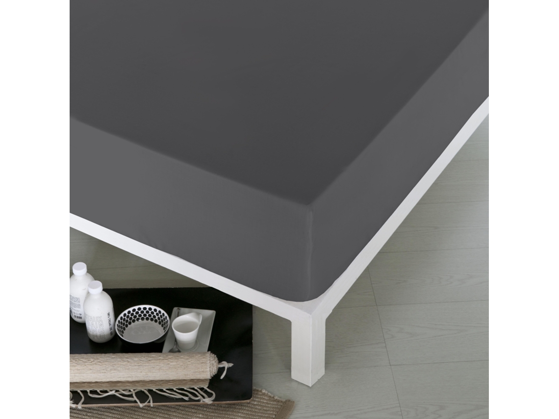 SÁBANA BAJERA GRIS CAMA 90 ALGODÓN EXTRA SUAVE FABRICADO EN ESPAÑA MARLEY