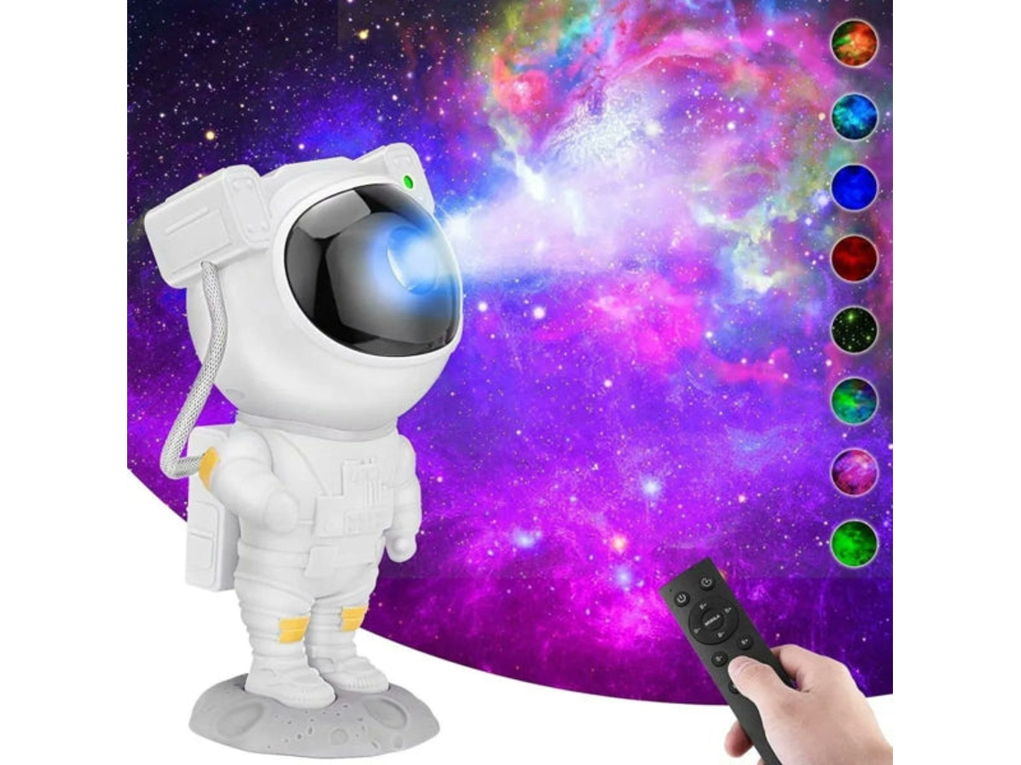 Proyector de astronauta con control remoto USB, estrella LED, CLICKONIT