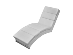 Sofá Chaise Longue (Cuero Artificial - Blanco)