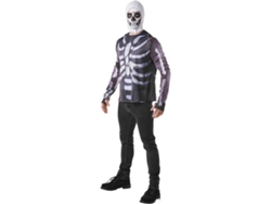 Disfraz de Hombre RUBIE'S Camiseta con capucha Skull Trooper de Fortnite (Poliéster - Tam: L)