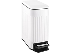 Papelera De Baño Con Tapa De Cierre Suave, Accionamiento Por Pedal, Acero Inoxidable, 6 Litros, Limpieza Profunda.
