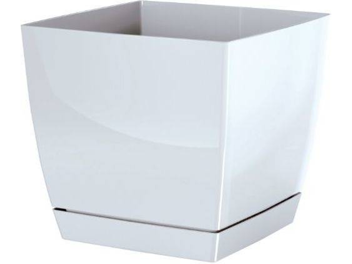 Maceta PROSPERPLAST Coubi Square P (Blanco - 13.5 x 13.5 x 12.4 cm)
