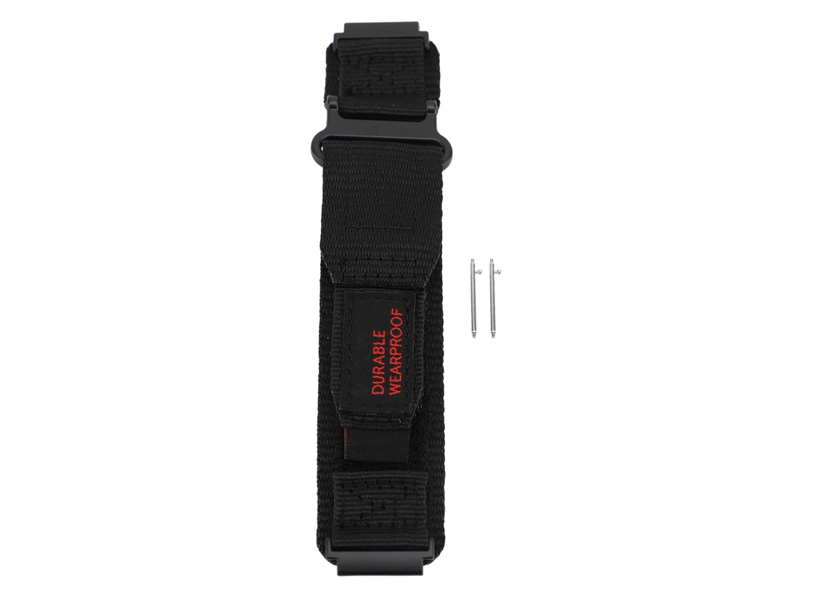 Correa De Nailon Para Reloj Inteligente De 20 Mm, Pulsera Deportiva De Repuesto Universal Negra.