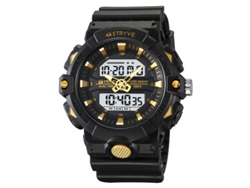 Reloj Deportivo De Moda Para Hombre (dorado), Resistente Al Agua, Con Doble Pantalla, Luz Luminosa Y Cronógrafo Electrónico Multifunción.