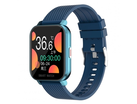 Smartwatch Muñequera Mt28 Multifuncional Compatible con iOS Android Cinturón Silicona Azul