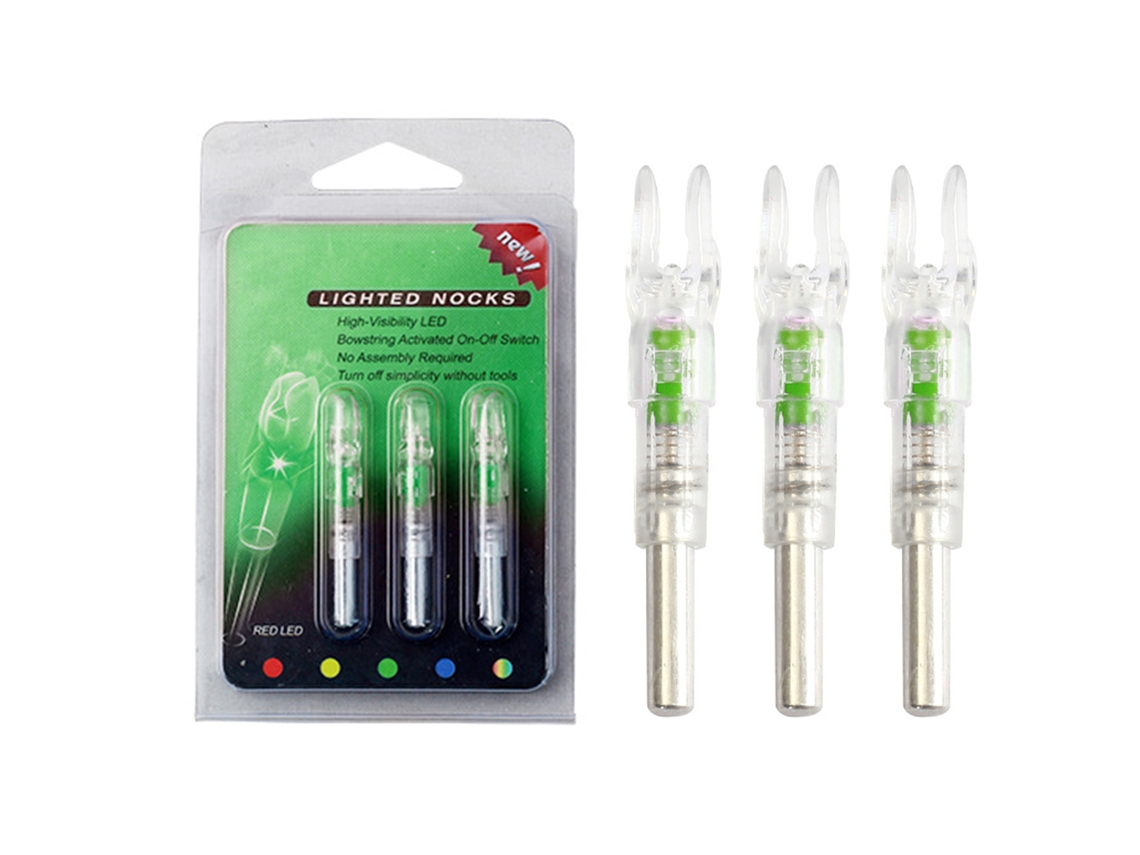 2026-punzones Iluminados Nocturnos Para Arcos 3 Pack 4.5cm 6.2mm Flechas Automáticos Accesorios De Arco Y Flecha