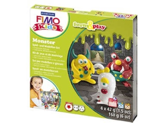 Plastilina STAEDTLER Fimo Kids 8034 (Verde, Rojo, Blanco, Amarillo)