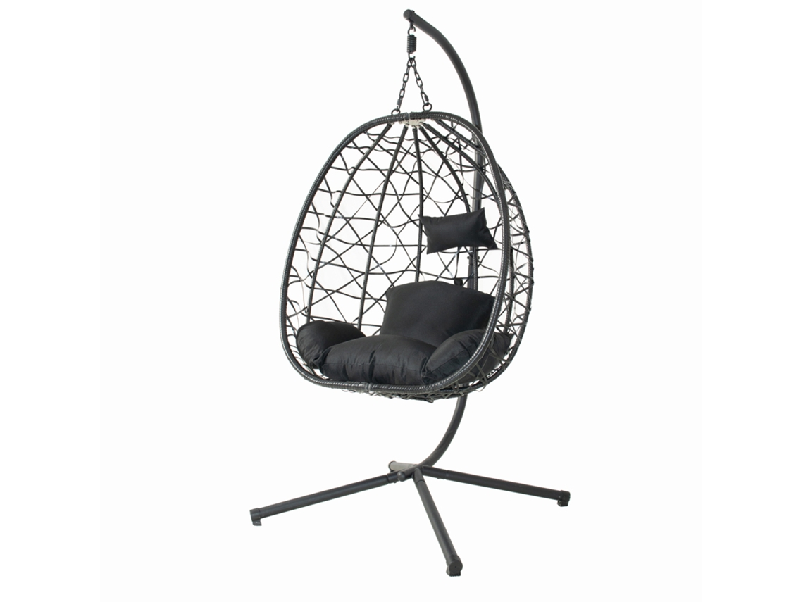 Cuzco Silla Colgante Efecto Ratã¡n Negro