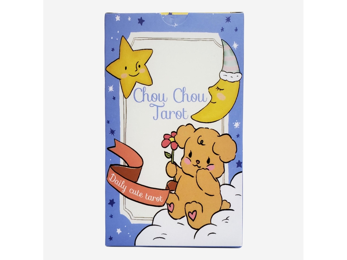 Nuevas cartas de tarot Chou Chou de 12x7 pulgadas con un lindo perro y un oso MDUG