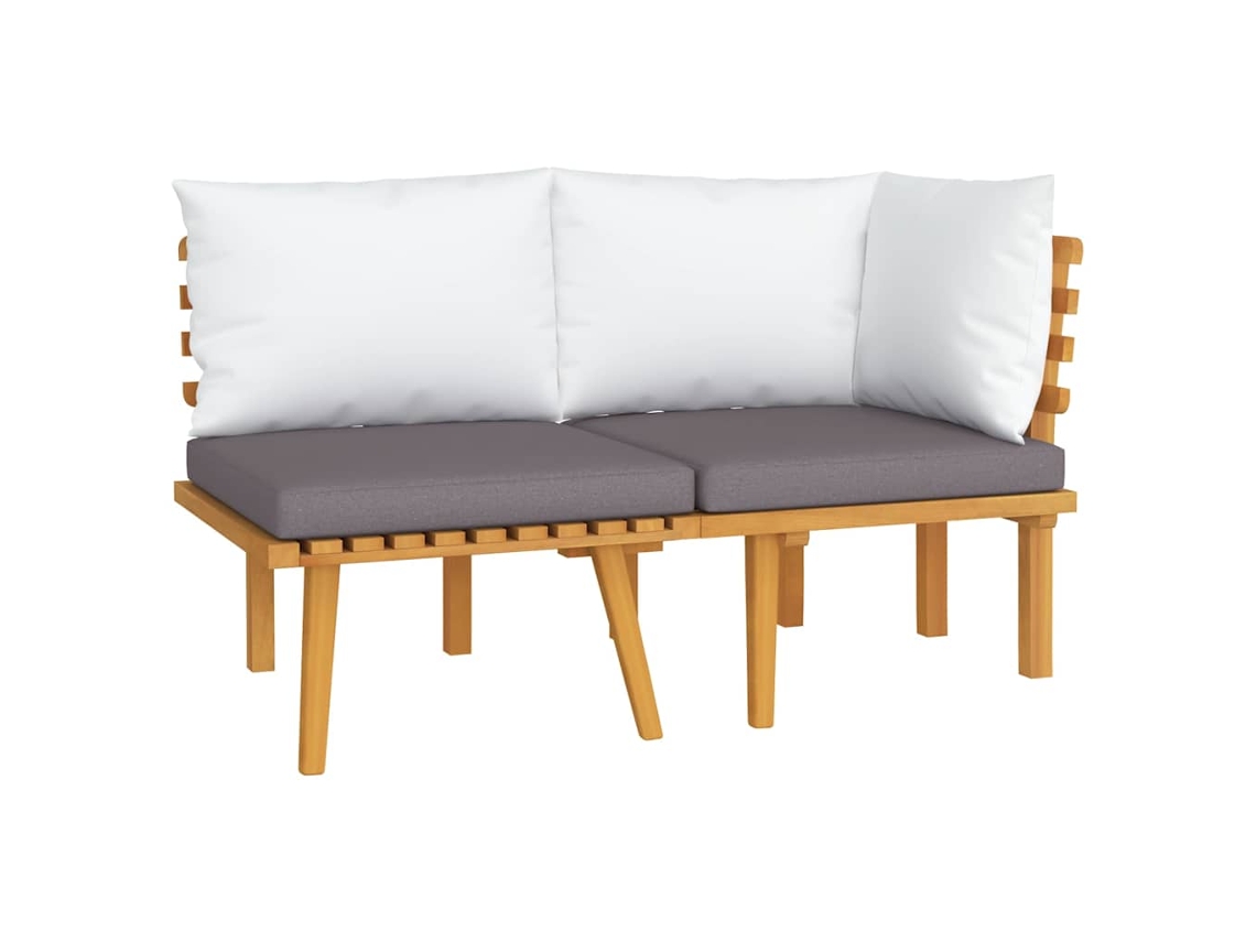 Maison Exclusive - Set Muebles De Jardín 2 Pzas Con Cojines Madera Maciza Acacia