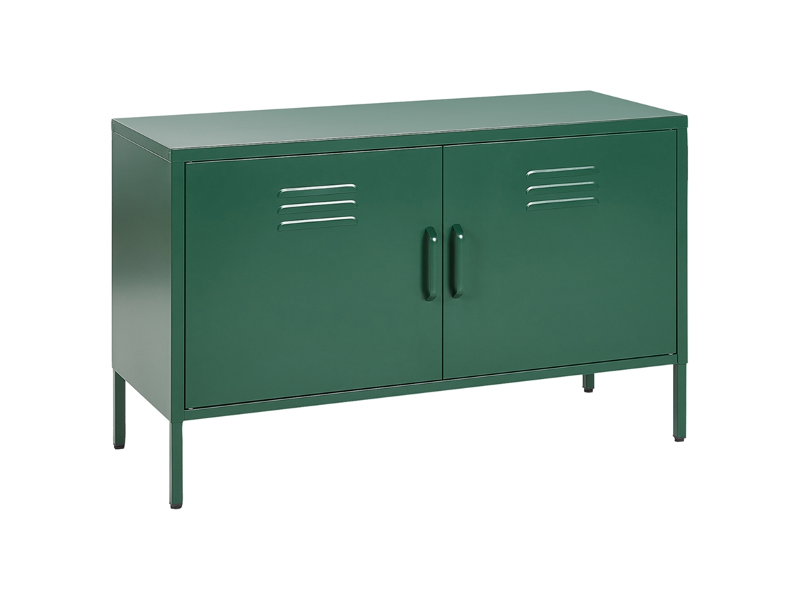 Aparador de 2 puertas BELIANI Uria de Acero Verde 100x40x65