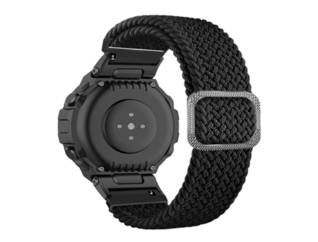 Correa de nailon flexible con hebilla ajustable para Huami Amazfit T-Rex/T-Rex Pro/Ares - negro