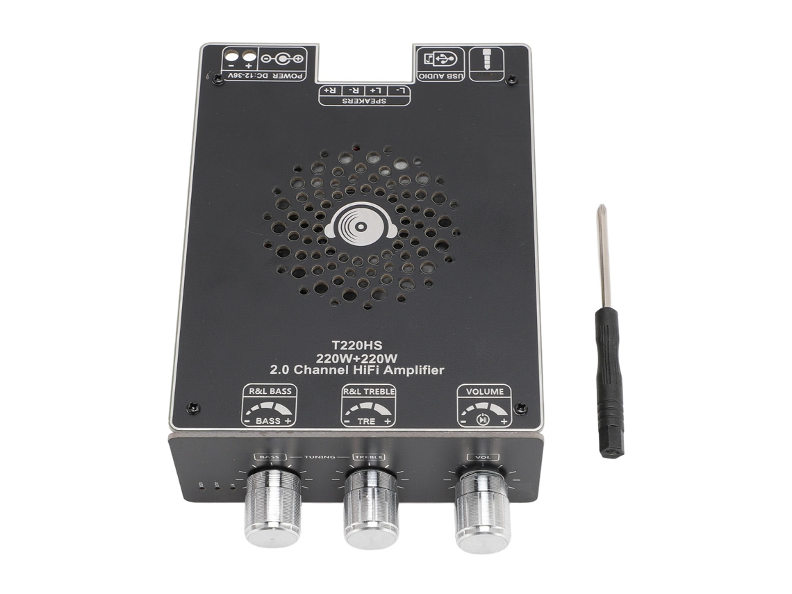 Placa De Amplificador De Potência Bluetooth 5.2 T220hs 220w 220w Estéreo Hifi Dc 12-36v