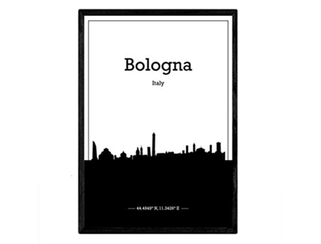 Poster NACNIC Mapa de Bologna Italia (A3)