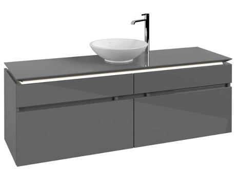 Módulo de lavabo Villeroy &amp Boch Legato B671 1600x550x500mm centro lavabo iluminación LED