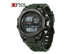Reloj Electrónico Para Hombre (negro Y Verde), Reloj Deportivo Impermeable Para Exteriores, Reloj Electrónico Multifuncional Luminoso.
