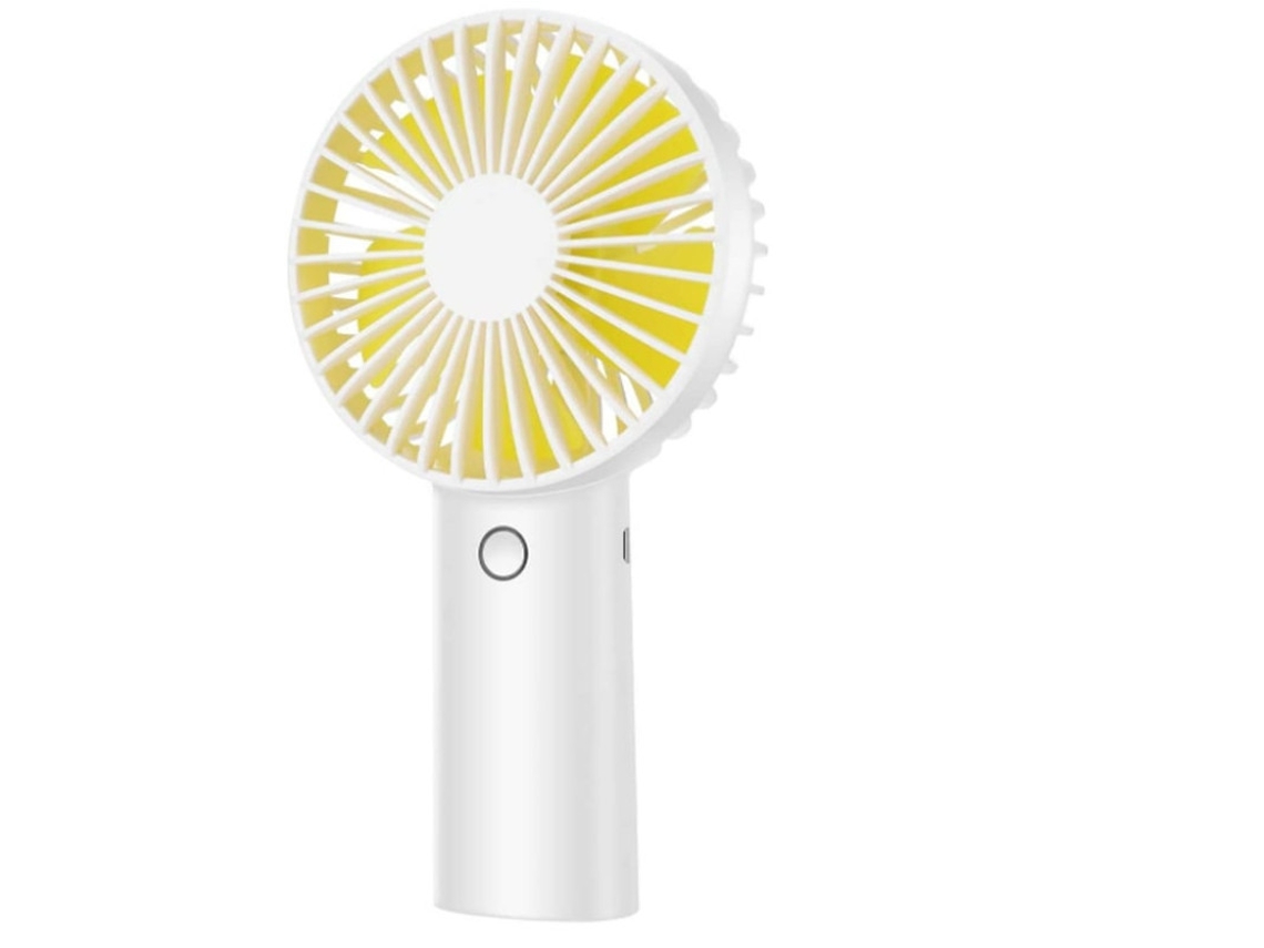 Ventilador portátil de mano, recargable por batería de 4000 mAh, con autonomía de 6 a 15 horas, Yizhood (blanco)