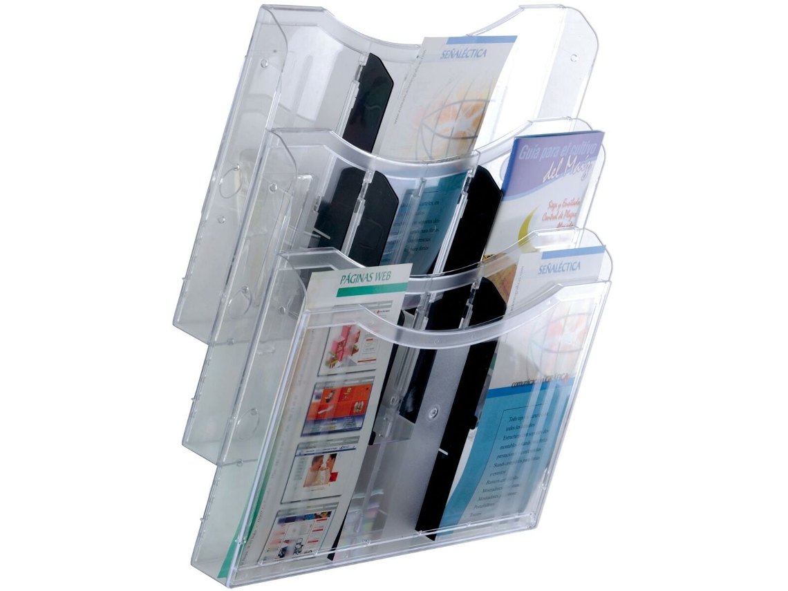 Expositor ARCHIVO 2000 Archiplay De pared Din A4 Transparente Horizontal 3 Compartimentos