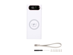 Batería Externa Portátil Diy 18650 De Carga Rápida 22,5 W Inalámbrica 15 W Lcd Blanca L16