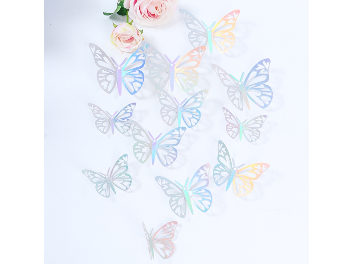 Pegatinas De Pared 3d De Mariposas Huecas Para Decoración Del Hogar, Bodas Y Festivales.