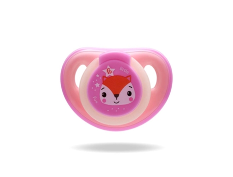 Chupete First Moments Glow Talla 2 Rosa con Estuche Esterilizador