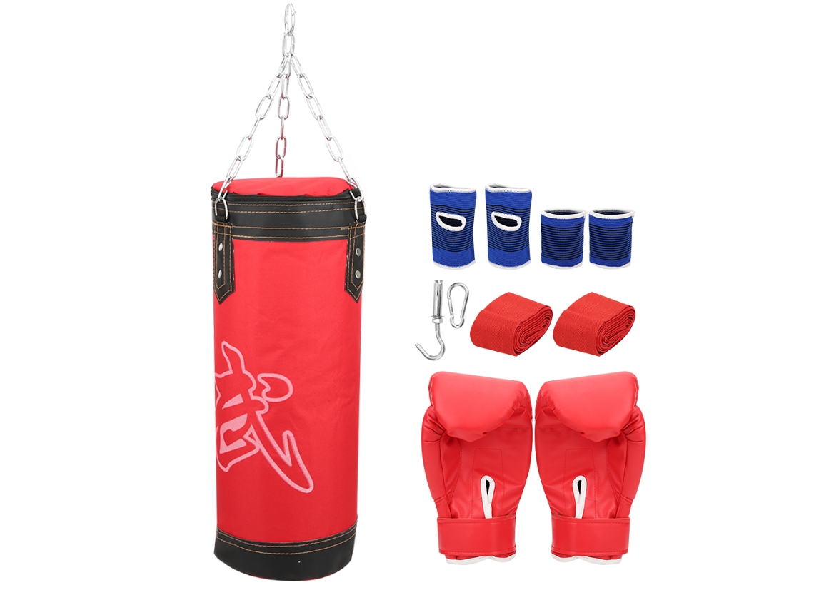Bj-bolsas De Areia Suspensas Para Treinamento De Sanda Boxe Crianças 3 Camadas Fitness Tailandês Taekwondo Vermelho