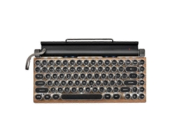 Teclado de máquina de escribir retro inalámbrico Bluetooth, teclados mecánicos de 83 teclas, teclado de computadora compatible con computadora portátil Everley891