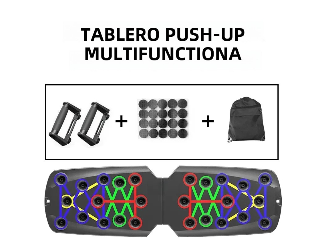 Tabla de empuje multifuncional portátil Mdug, ideal para entrenamiento con pesas y entrenamiento físico, kit de entrenamiento en casa, para ejercicios de pecho