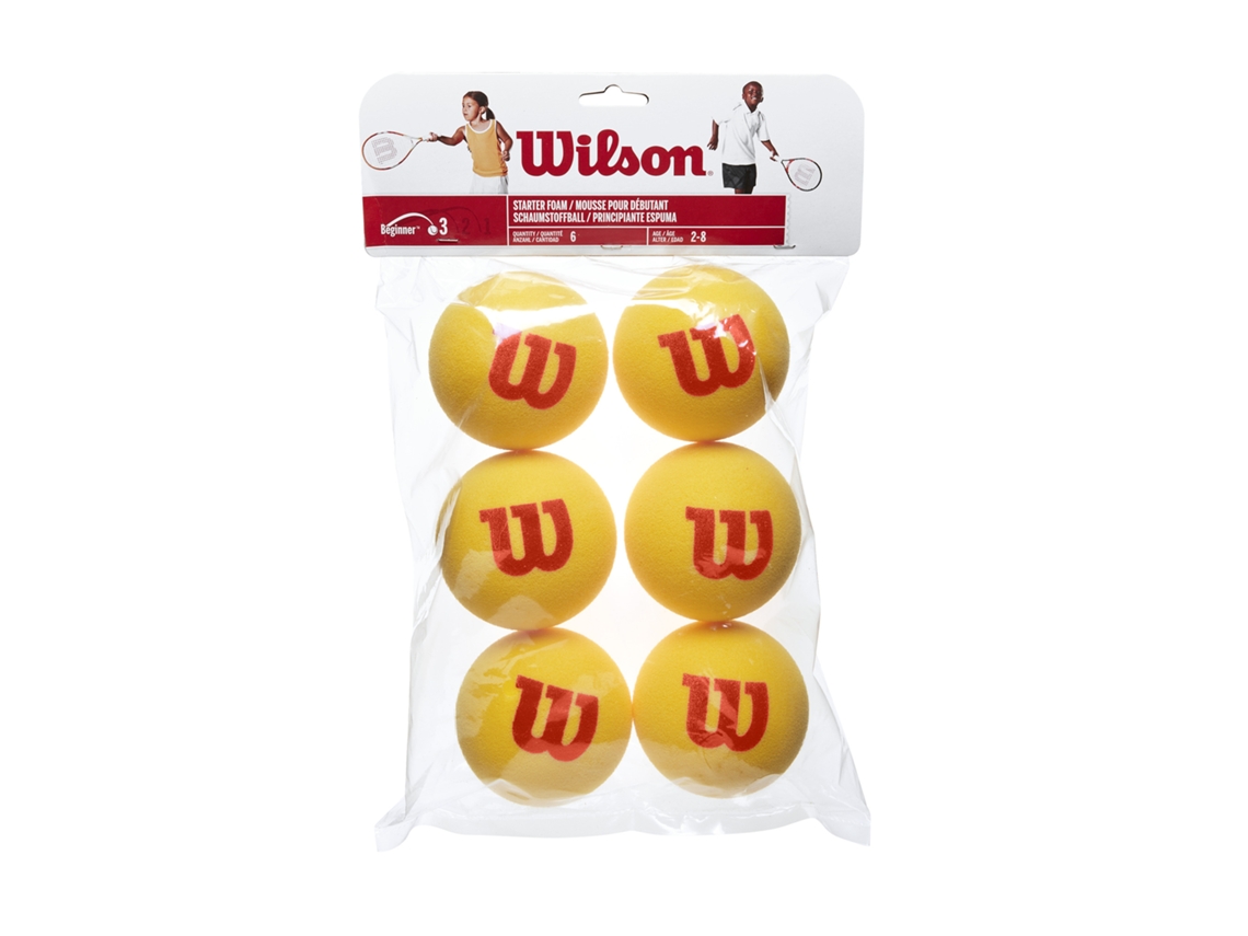 Lote de 6 pelotas de tenis de espuma WILSON Starter Tour