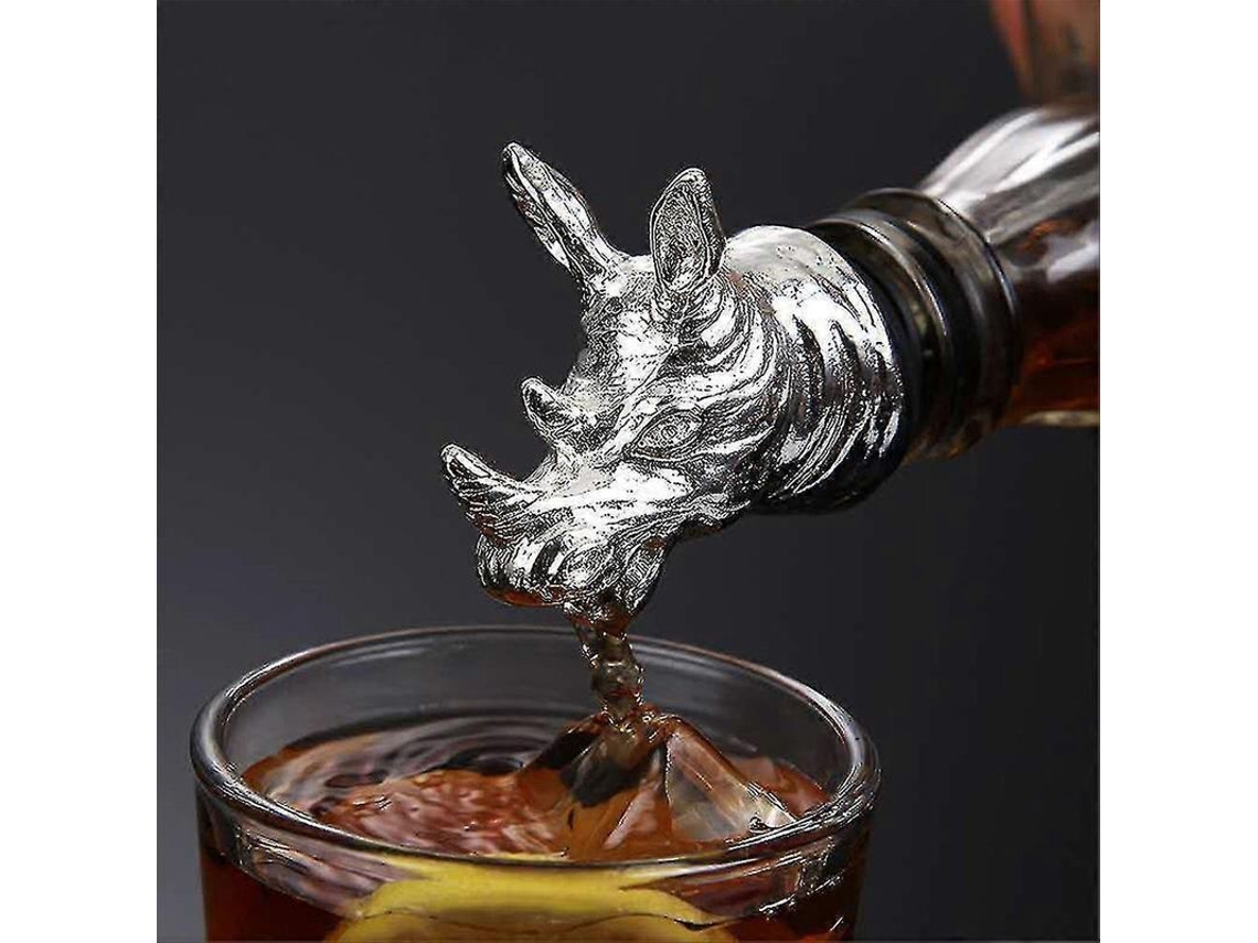 Dispensador De Vino De Latón Jagermeister Con Cabeza De Animal, Accesorio De Bar Plateado