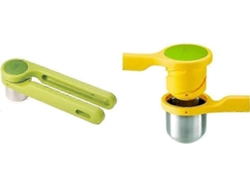 Exprimidor manual ergonómico de ajos y cítricos con mecanismo giratorio de acero inoxidable. Rosewell