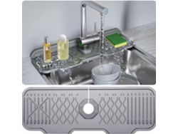 Tapete De Silicone Para Torneira De 17 X 5,9, Itens Essenciais Para Cozinha E Banheiro (cinza)