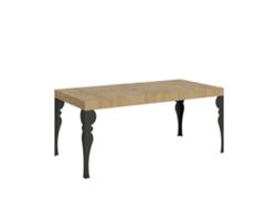 Mesa extensible Paxon 200/460x90 cm roble natural con patas antracita Itamoby