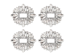 2 Pares Fecho de Sapato com Strass Cristal Diy Clips Decorativos para Sapatos