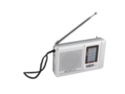 Rádio Am Fm Portátil Com Alto-falante Bateria Operada Mini Bolso Para Viagens Ao Ar Livre Prata Cinza
