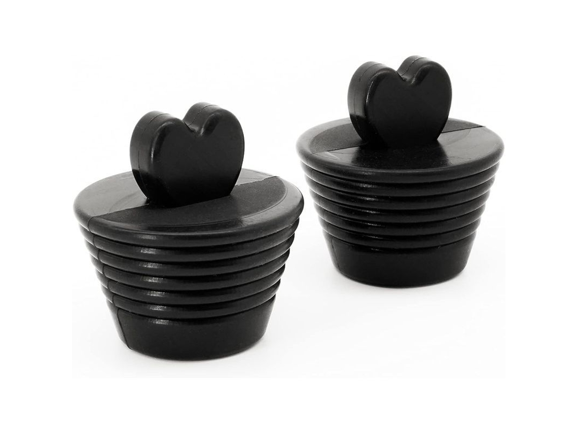2026-tapón De Baño, 2 Piezas Tapón Universal De Silicona Para Desagües De Baño Cocina (negro)
