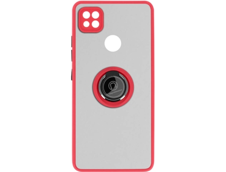 Carcasa y Soporte Xiaomi Redmi 9C AVIZAR Función de Soporte de Anillo de Metal Rojo