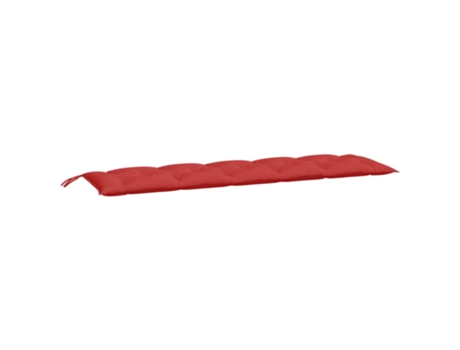 Cojín De Banco De Jardín VIDAXL Rojo Tela (180x50x7 cm)