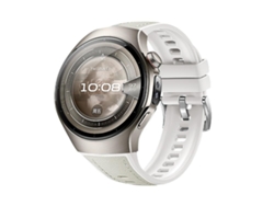 Bracelete Para Huawei Watch 5 (46mm) - Silicone E Couro Híbrido Branca