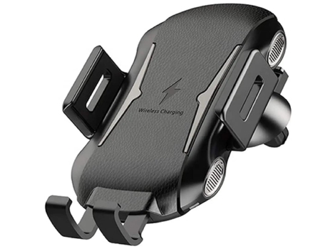 Cargador Coche Inalámbrico Ventilación Móvil CHRONUS Cáñamo Negro