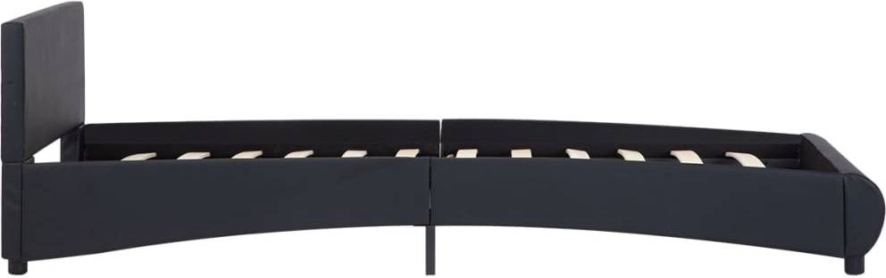 Cama LED VIDAXL (Negro - Cuero Artificial - Compatible con Colchón: 90x200 cm)