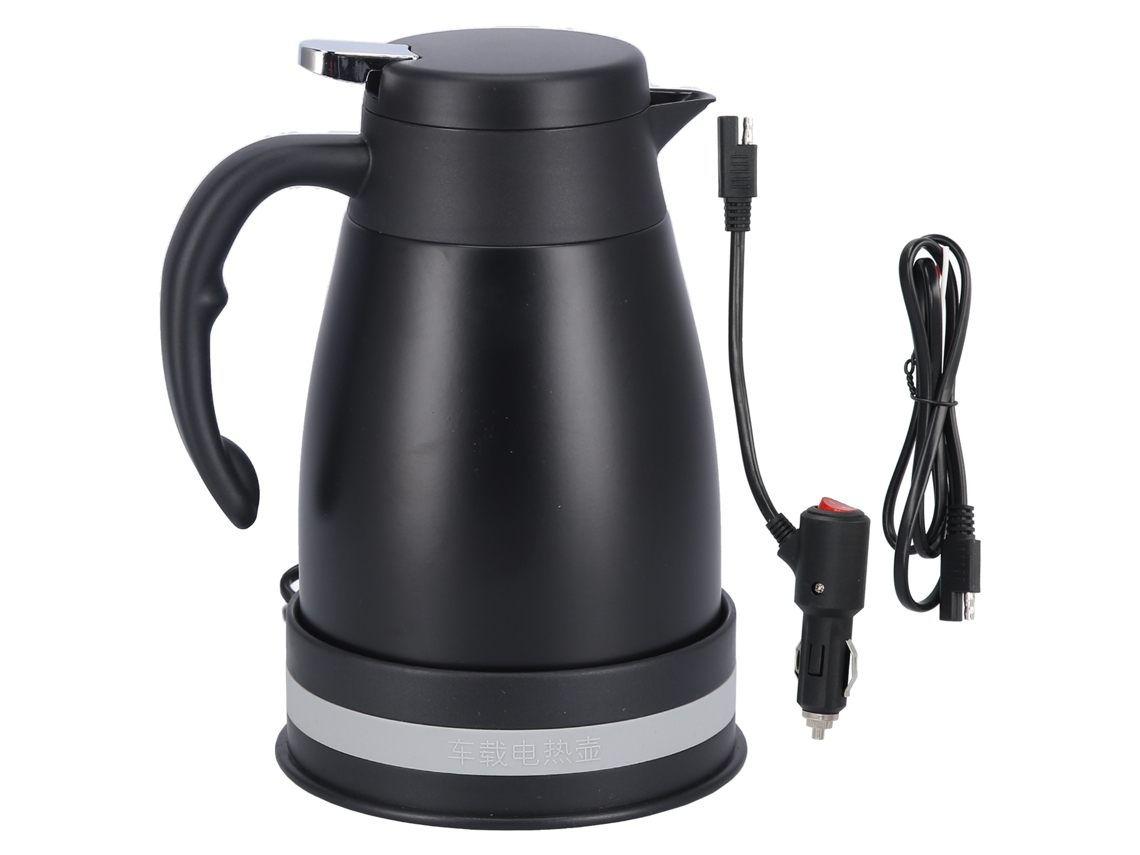 Hervidor eléctrico de 24 V y 1200 ml con base de acero inoxidable para viajes en coche