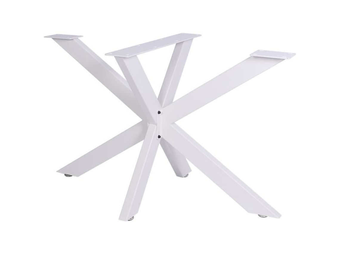 Biloxi Patas de Diseño de Acero para Mesas Estilo Industrial DIY Forma de Araña, Blanco -L