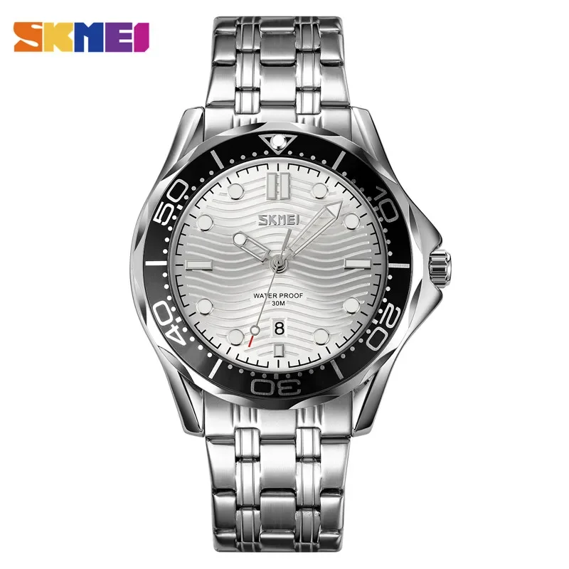 Reloj De Pulsera Con Esfera Texturizada 3d (plateado), Elegante Reloj De Pulsera Para Hombre Con Fecha Y Hora.