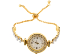 Reloj Mujer Diamantes Imitación Pulsera Analógico Cuarzo Esfera Redonda Ocasiones Informales Fiestas