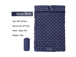 Colchoneta de camping Digitallab ultraligera, inflable con pedal, 190 x 120 cm, Lt09 (azul marino)